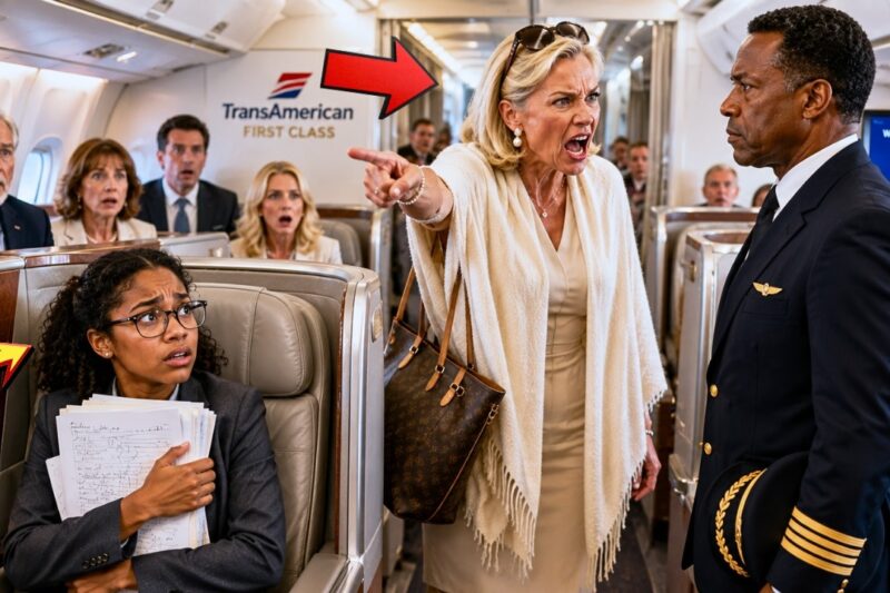White Passenger Refused to Sit Next to Black Teen — The Cabin Froze When Her Father Walked Onboard