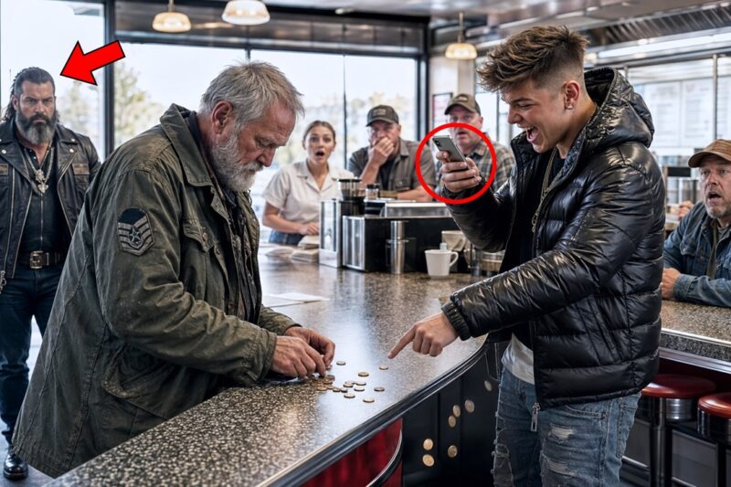 A Teen Mocked a Homeless Veteran — Until the Hells Angel Behind Him Stood Up and Did This