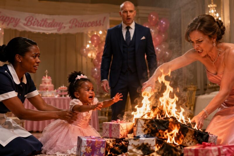 At the Birthday Party, the Fiancée Burned the Maid’s Toddler’s Gifts — She Didn’t Know the Billionai